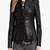 Women black 100% lambskin leather jacket biker motorcycle napa leather jacket-lc-114