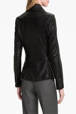 women's black napa leather biker jacket classic moto zip style ultimate 2