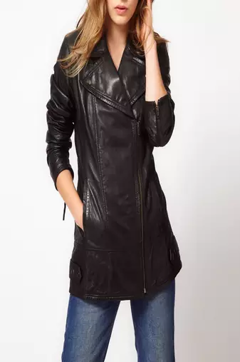 Women black 100% lambskin leather jacket biker motorcycle napa leather jacket-lc-119