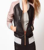 women's black napa leather biker jacket classic moto zip style premium premium