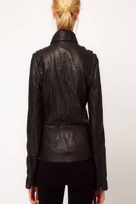 women's black napa leather biker jacket classic moto zip style premium exclusive 2