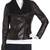 Women black 100% lambskin leather jacket biker motorcycle napa leather jacket-lc-126