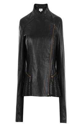 women's black napa leather biker jacket classic moto zip style premium genuine 1