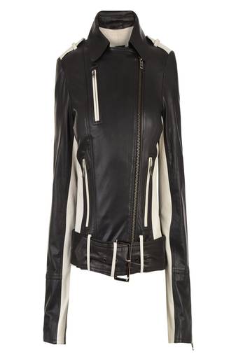 Women black 100% lambskin leather jacket biker motorcycle napa leather coatlc-131