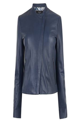 Women navy blue 100% lambskin leather jacket biker motorcycle napa leather coatlc-135