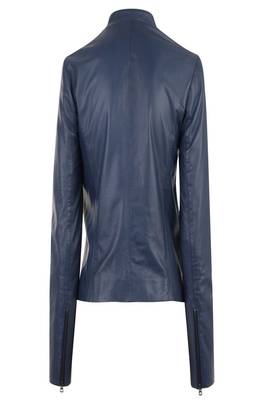 women's navy blue napa leather biker jacket classic moto zip exclusive 2