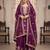 Purple silk readymade suit with embroidery & diamond work
