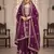Purple silk readymade suit with embroidery & diamond work