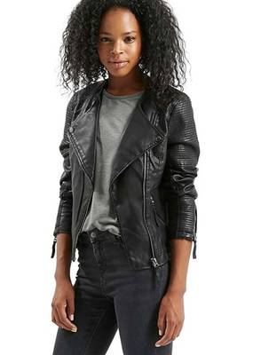 women's black napa leather biker jacket classic moto zip style premium elite 1