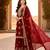 Maroon silk readymade suit with embroidery & diamond work