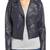 Women navy blue 100% lambskin leather jacket biker motorcycle napa leather jacket lc-148