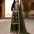Mehendi silk readymade suit with embroidery & diamond work