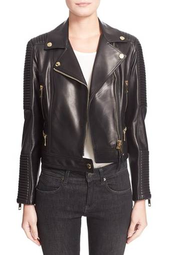 Women black 100% lambskin leather jacket biker motorcycle napa leather jacket lc-150