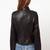 Women black 100% lambskin leather jacket biker motorcycle napa leather jacket lc-151
