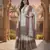 Purple & white georgette readymade suit with embroidery & sequence work