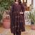 Exclusive Brown Floral Embroidered Cotton Summer Special Pant Suit