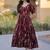 Fantastic Maroon Printed Cotton Casual Wear Dress