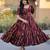 Fantastic Maroon Printed Cotton Casual Wear Dress