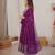 Wine Purple Faux Georgette Anarkali Suit Set with Sequin Thread Embroidery