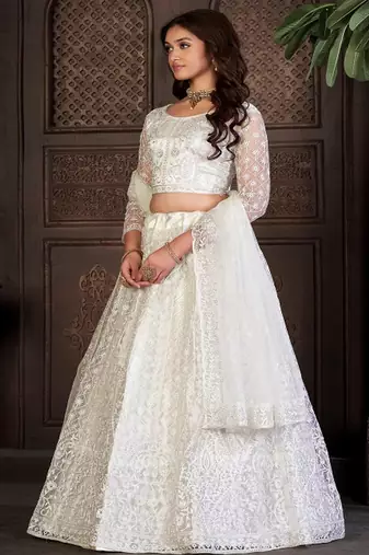 Embroidery Work Net Fabric Lehenga Choli With Net Dupatta