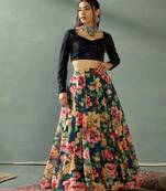 Sequinned V Neck Ready to Wear Lehenga Choli