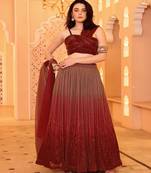 Embellished Sequinned Ready to Wear Lehenga & Unstitched Blouse With Dupatta