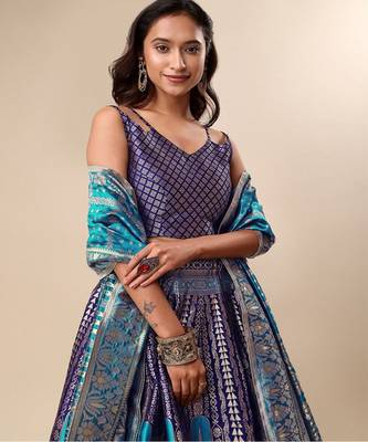Ready to Wear Lehenga & Unstitched Blouse With Dupatta 2