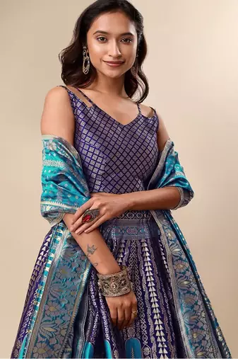 Ready to Wear Lehenga & Unstitched Blouse With Dupatta
