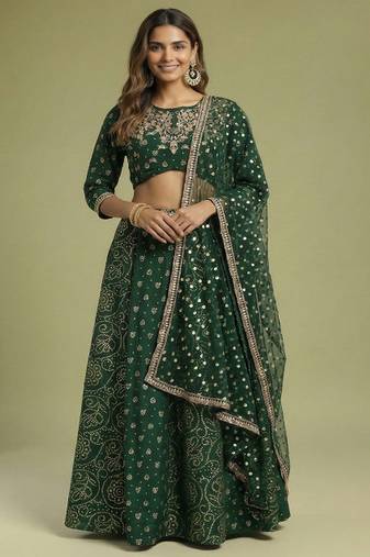 Embellished Ready to Wear Lehenga & Blouse With Dupatta