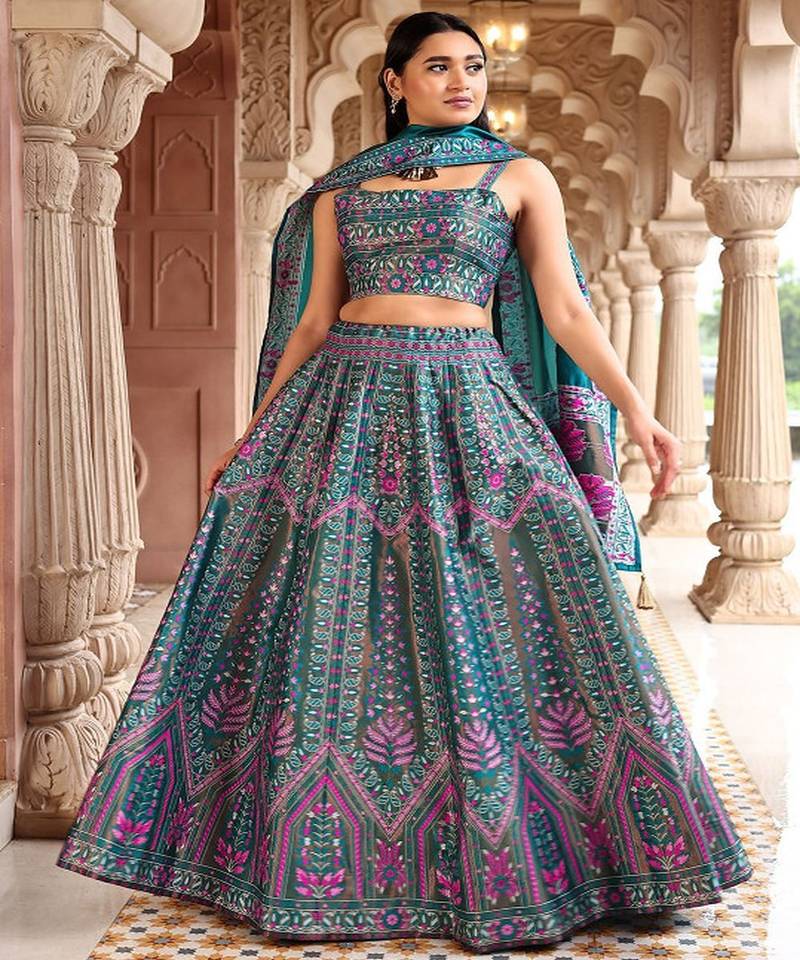 Ready to Wear Lehenga & Unstitched Blouse With Dupatta