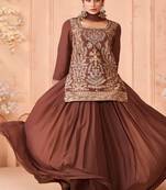 Floral Embroidered Thread Work Ready To Wear Lehenga With Blouse & Dupatta