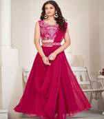 Women Embroidered Thread Work Semi Stitched Lehenga Choli