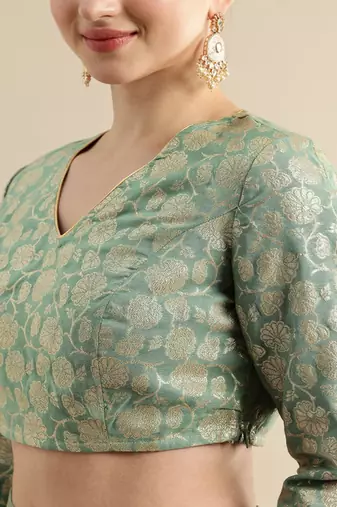 Jashn Foil Print Lehenga & Blouse With Dupatta
