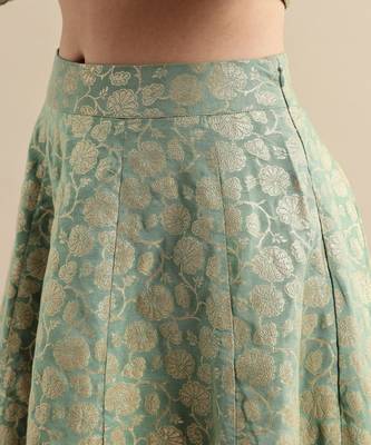 Jashn Foil Print Lehenga & Blouse With Dupatta 3
