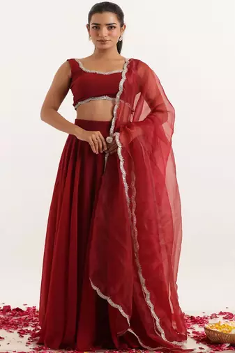 Noor Square Neck Gotta Patti Ready to Wear Lehenga & Blouse With Dupatta