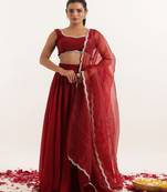 Noor Square Neck Gotta Patti Ready to Wear Lehenga & Blouse With Dupatta