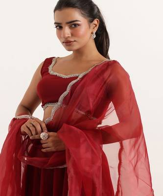 Noor Square Neck Gotta Patti Ready to Wear Lehenga & Blouse With Dupatta 2