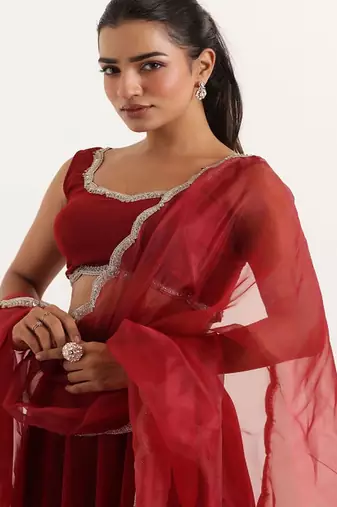 Noor Square Neck Gotta Patti Ready to Wear Lehenga & Blouse With Dupatta