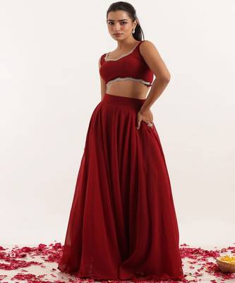 Noor Square Neck Gotta Patti Ready to Wear Lehenga & Blouse With Dupatta 4