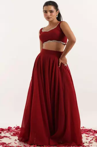 Noor Square Neck Gotta Patti Ready to Wear Lehenga & Blouse With Dupatta
