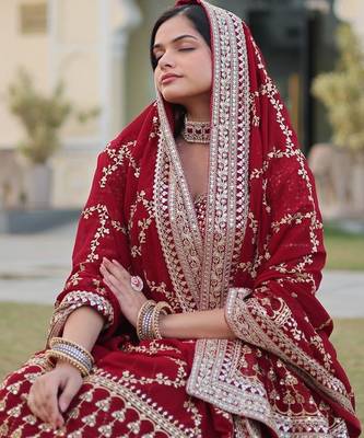 Embroidered Sequinned Ready to Wear Lehenga & Unstitched Blouse With Dupatta 2