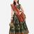 Green & Red Ready to Wear Lehenga & Unstitched Blouse With Dupatta