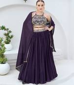 Emroidered Thread Work Ready To Wear Lehenga & Unstitched Blouse With Dupatta