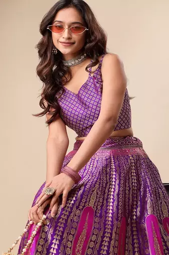 Ready to Wear Lehenga & Unstitched Blouse With Dupatta