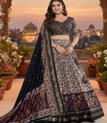 Printed Kalamkari Ready to Wear Lehenga & Unstitched Blouse With Dupatta