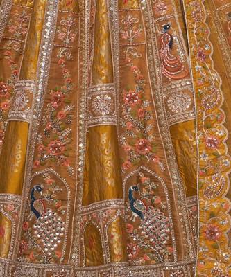 Embellished Sequinned Semi Stitched Lehenga & Unstitched Blouse With Dupatta 3