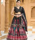 Woven Design Jacquard Ready To Wear Lehenga & Unstitched Blouse With Dupatta