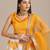 Yellow & White Semi Stitched Lehenga & Unstitched Blouse With Dupatta