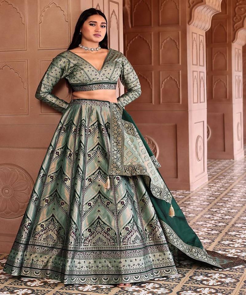 Ready to Wear Lehenga & Unstitched Blouse With Dupatta