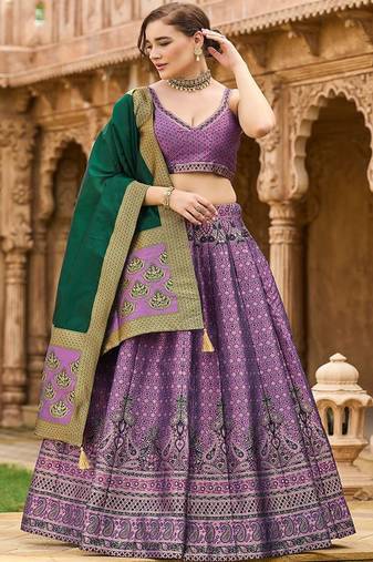 Ready to Wear Lehenga & Unstitched Blouse With Dupatta